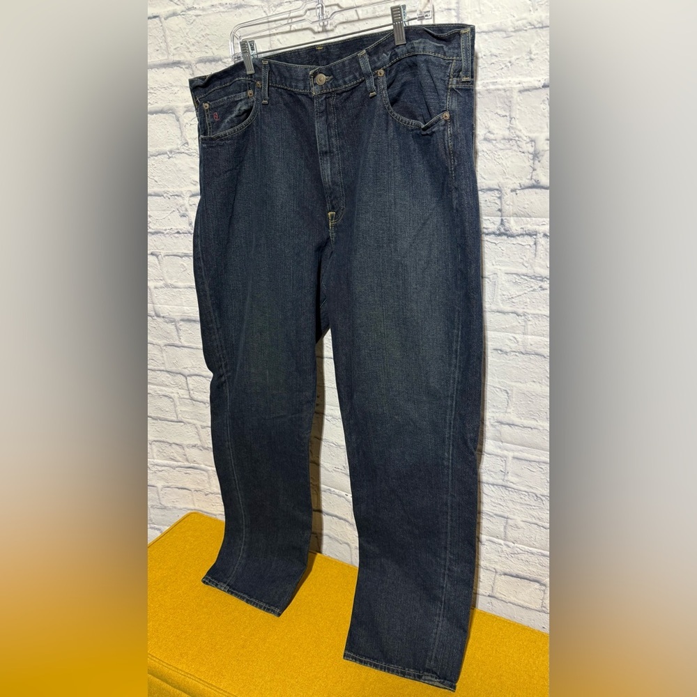 Y2K Polo Ralph Lauren D-3 Relaxed Dark Wash Jeans, Size 40x34 *see description* - Picture 4 of 12